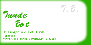 tunde bot business card